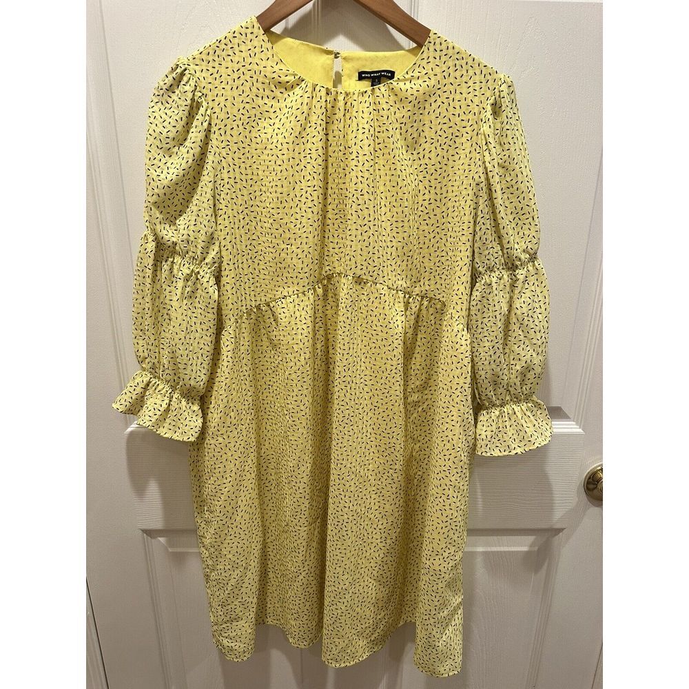 Who what wear‎ Yellow Confetti Dress Size Small